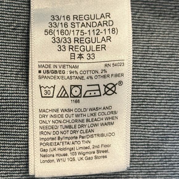 Gap Classic Straight Leg High Rise Raw Hem Jeans Size 33/16R - Picture 7 of 8